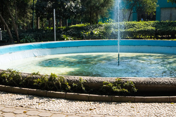 Fototapeta na wymiar Fountain in Park in Mexico City