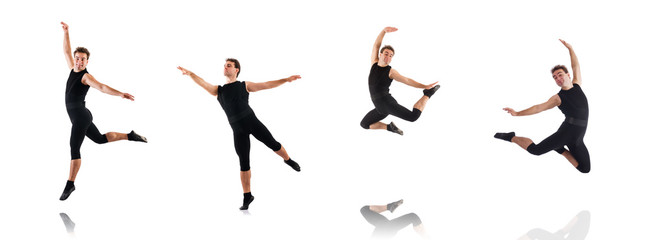 Dancer isolated on the white background