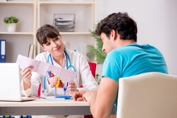 Young patient visiting doctor cardiologist 