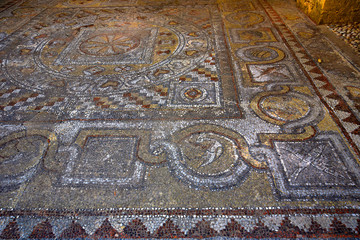 Architecture on the Island of Rhodes in  Greece.Rhodes Old Town resembles a medieval time capsule behind a double ring of high walls and a deep moat. 