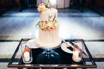 Magnificent bisexual cake for brides and guests