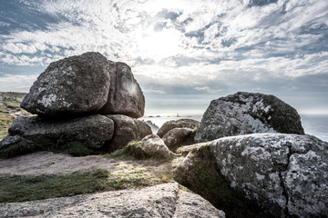 Lands End, Cornwall in the summer 