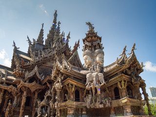 Fototapeta premium Sanctuary of Truth in Pattaya, Thailand.
