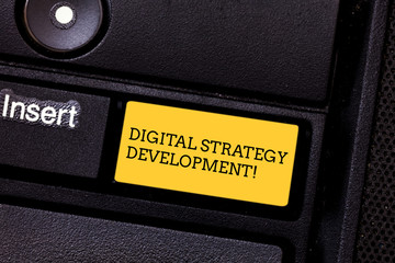 Word writing text Digital Strategy Development. Business concept for maximizing the business...