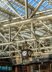 Glasgow Central, public concourse at Glasgow Central Station in Glasgow, UK