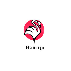 Flamingo logo design Vector Image