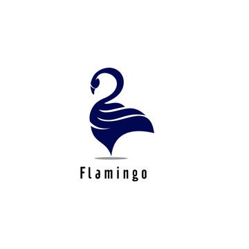 Flamingo logo design Vector Image