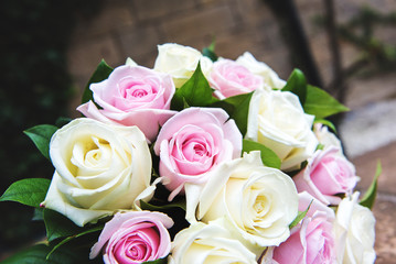 Rose bouquet at a wedding