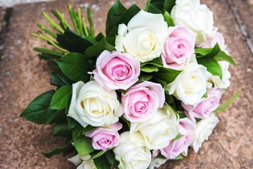 Rose bouquet at a wedding
