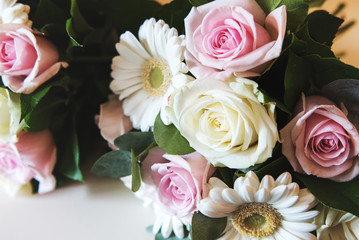 Rose bouquet at a wedding