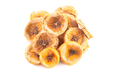 Banana Chips on a White Background