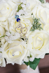 Rose bouquet at a wedding