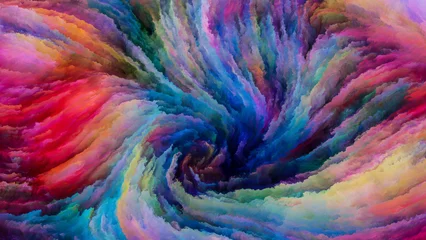 Foto auf Acrylglas Gemixte farben Digital Colorful Paint