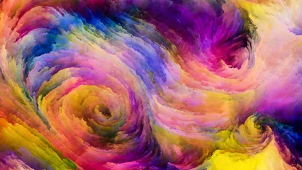 Selbstklebende Fototapete Gemixte farben Sich entwickelnde bunte Farbe