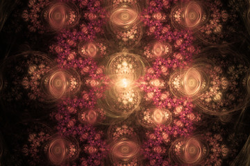Geometric fractal shape can illustrate daydreaming imagination psychedelic space dreams magic...