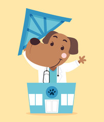 Dog Doc Vet Clinic Illustration