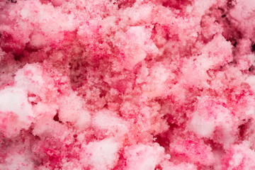 Color snow ice cream as background, closeup