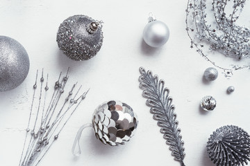 christmas decoration colour themes: Silver