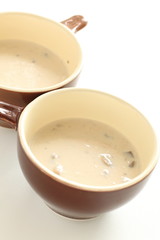 Homemade mushroom cream soup