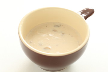 Homemade mushroom cream soup