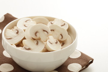 Sliced mushroom for prepared food image