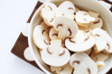Sliced mushroom for prepared food image