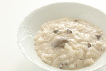 mushroom and cream risotte