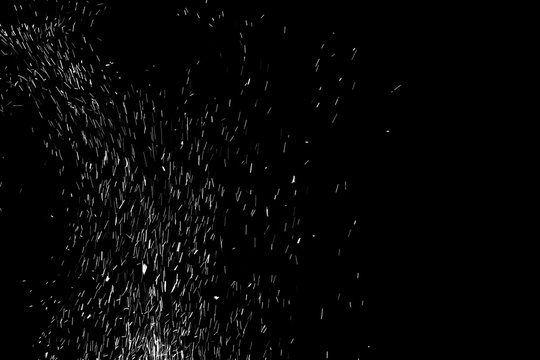 Sparks and fire on a black background