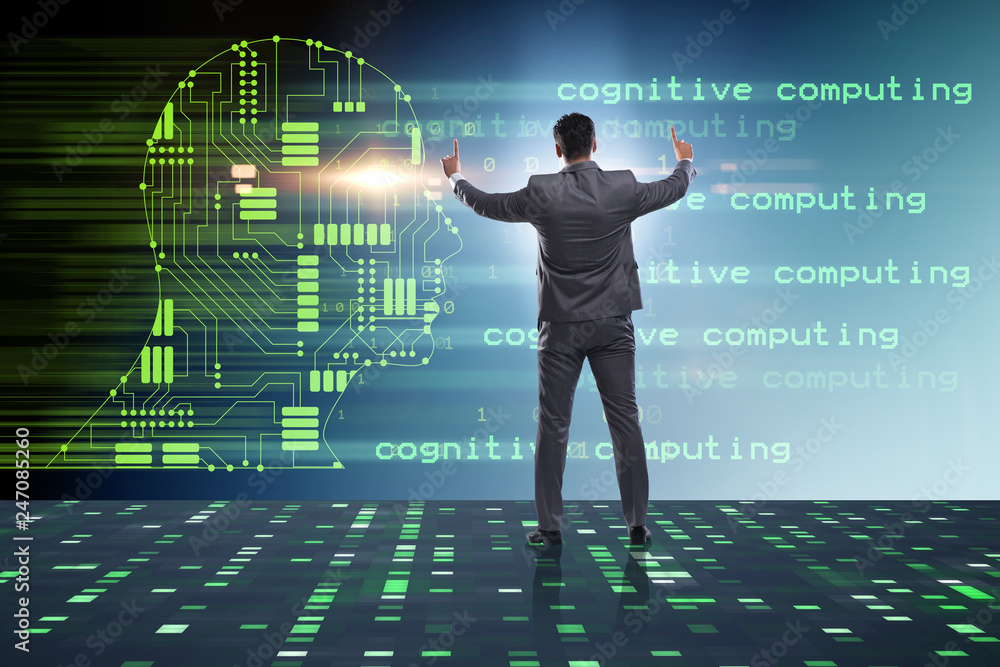 Wall mural cognitive computing and machine learning concept