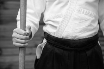 Wooden training jo