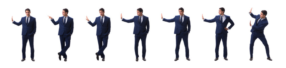 Young businessman isolated on white 