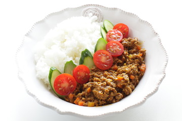 Keema curry and rice for Japanese style food image