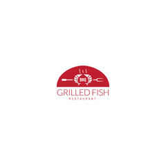 Logo grilled fish restaurant