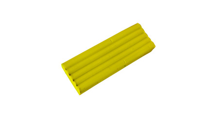 a piece of yellow plasticine