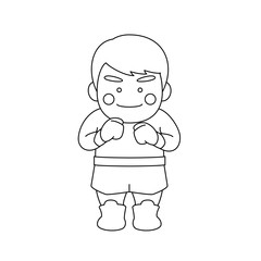 男性キャラクターボクシング