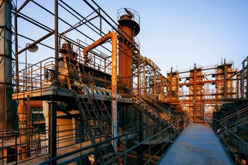 Fototapeta premium Architectural photography of an abandoned factory