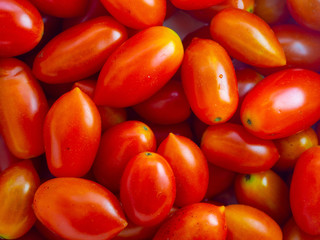 Fresh cherry tomatoes close-up