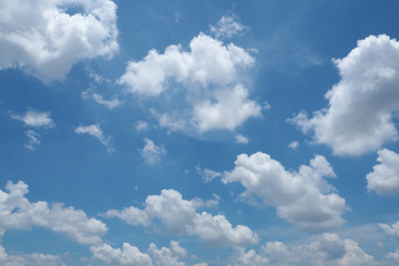 White cloud in blue sky background