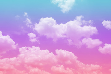 Beautiful vintage of colorful cloud and sky abstract for background, soft color and pastel color