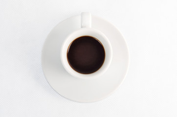 cup of coffee on white background