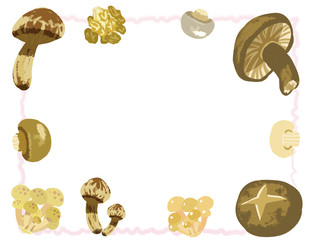 Autumn vegetables (mushroom)  frame