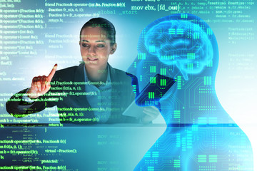 Machine learning concept as modern technology