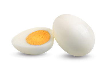 boiled egg isolated on white background