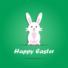 Vector eps10 illustration of white Easter Bunny