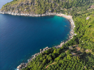 Isolated beautiful tropical island with white sand beach and blue clear water and granite stones. Similan Islands, Thailand