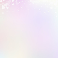 White heart love confettis. Valentine's day gradie