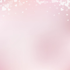 White heart love confettis. Valentine's day gradie