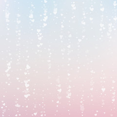 White heart love confettis. Valentine's day fallin