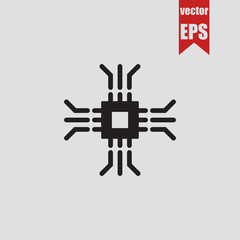 Cpu processor icon.Vector illustration.