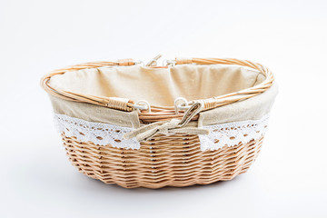 Idyllic wicker wicker basket / fruit basket